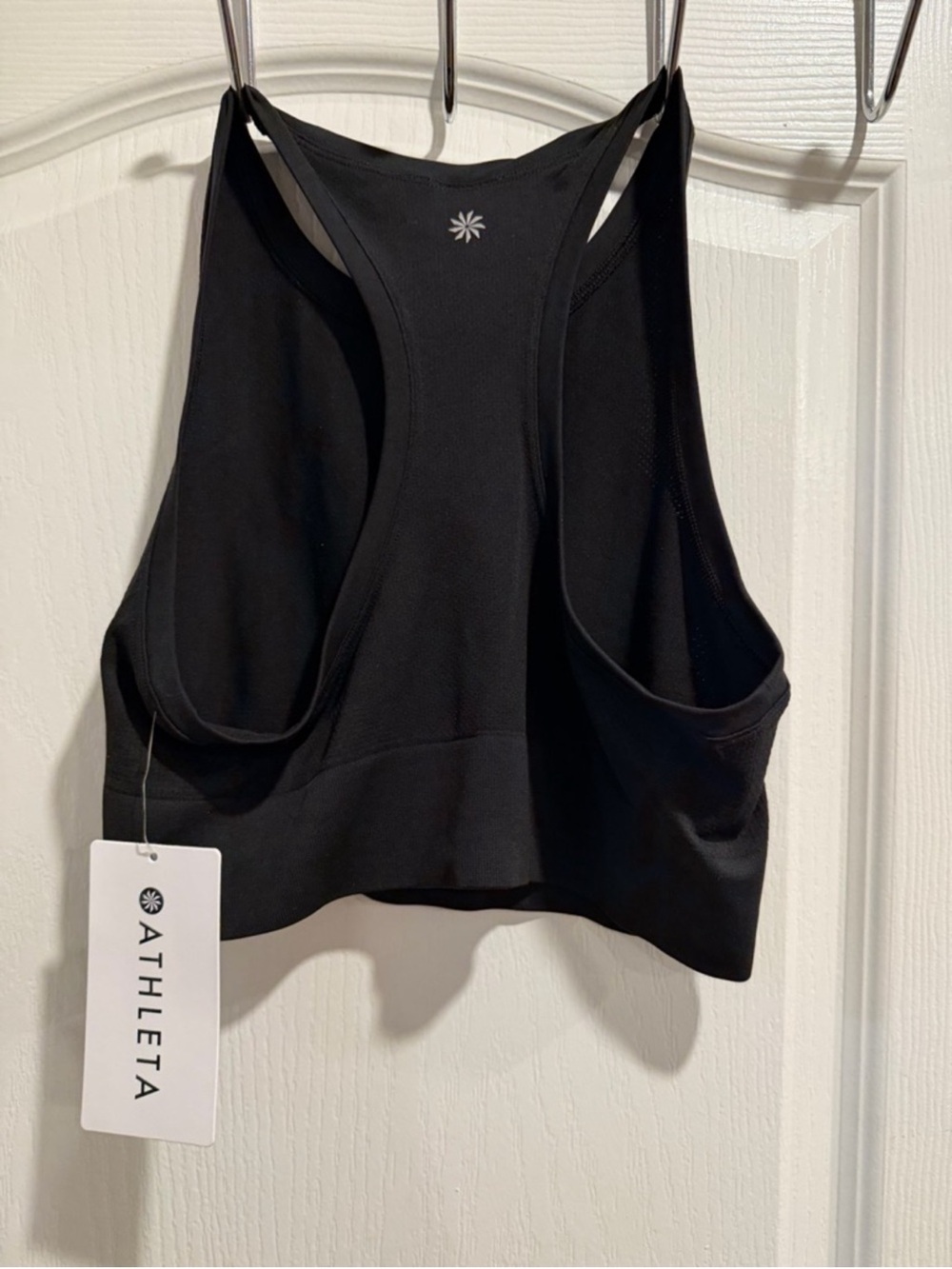 Athleta Black Racerback Crop Tank - Picture 2 of 6